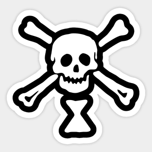 Pirate Flag - French Pirate Emanuel Wynn - Skull Jolly Roger Flag Sticker